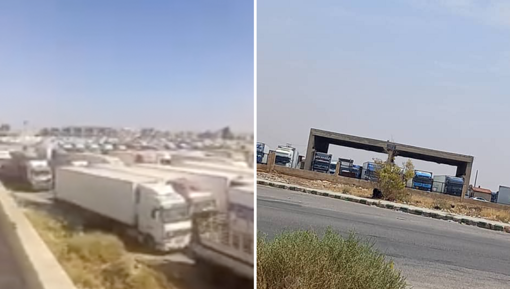 Hundreds of Syrian trucks trapped at Jordanian border